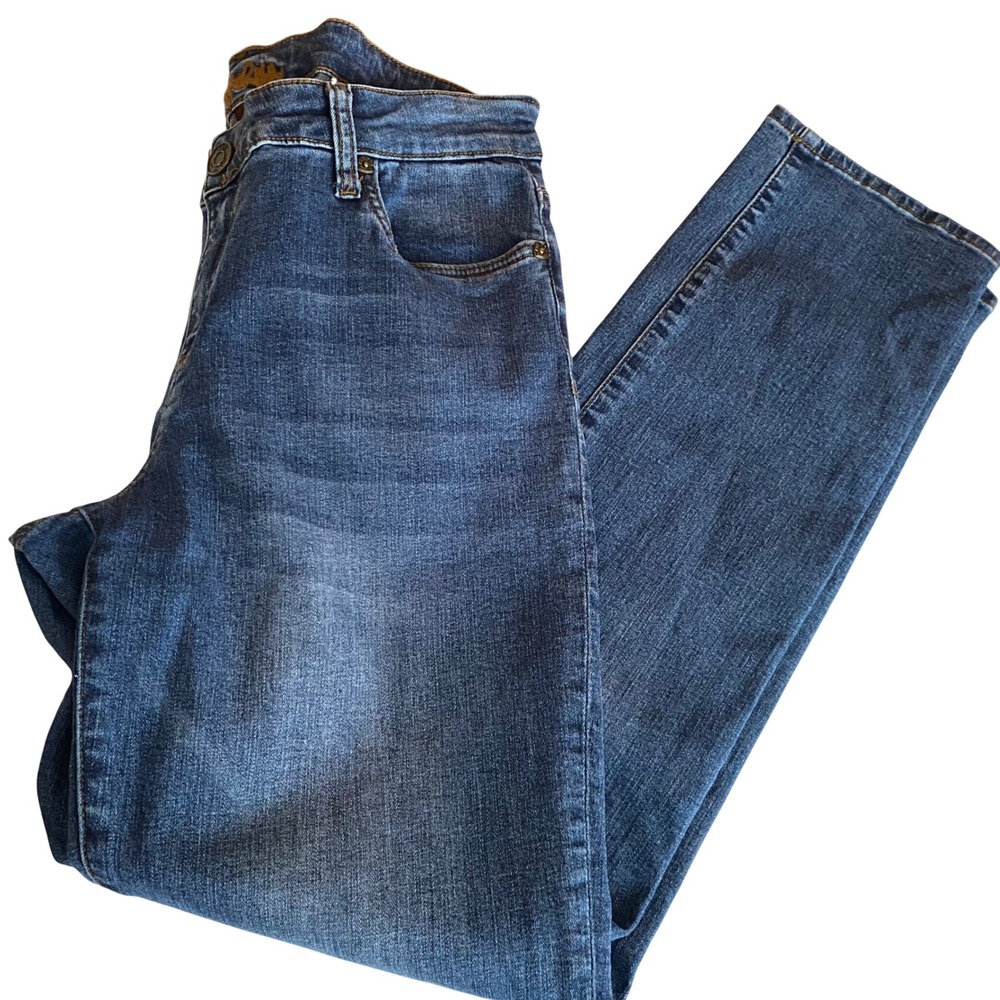 KUT from the Kloth Women's Blue Wash Straight Leg Jeans Distressed Size 10